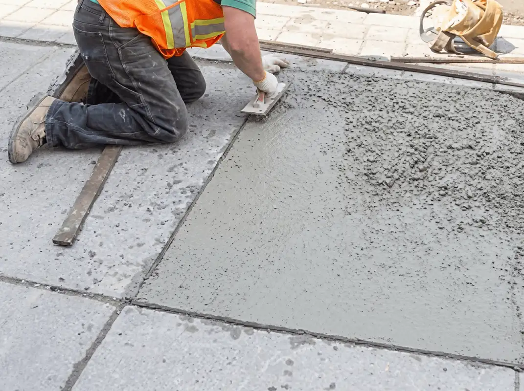 Professional repairing a concrete floor in Pembroke Pines, FL