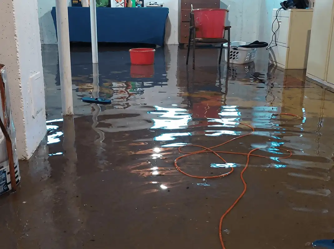 Basement with boiler, cabinets and washing machine completely flooded in Pembroke Pines, FL
